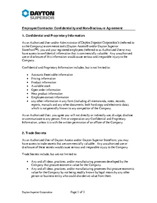 Forms Contractor Confidentiality Agreement For Employment Contractor