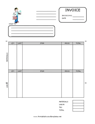 Forms Contractor Invoice Template2