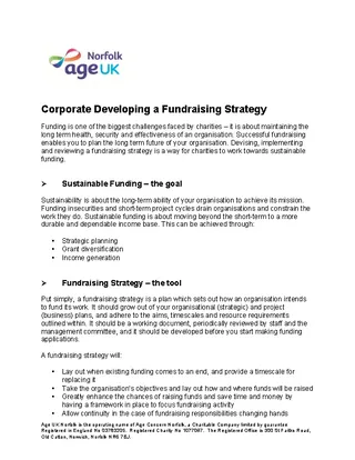Corporate Fundraising Strategy Template