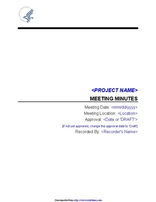 Forms Corporate Minutes Template Word