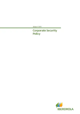 Corporate Security Policy Template