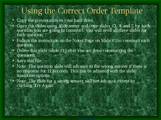Correct Order Game Template