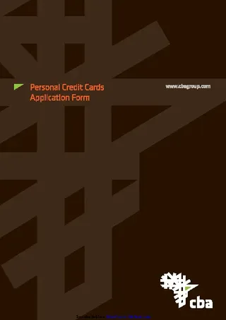 Forms Credit Card Application Template 1