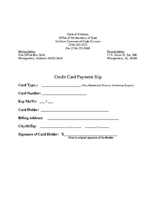 Forms Credit Card Payment Slip Template Pdf Download