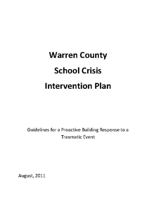 Crisis Intervention Plan Template