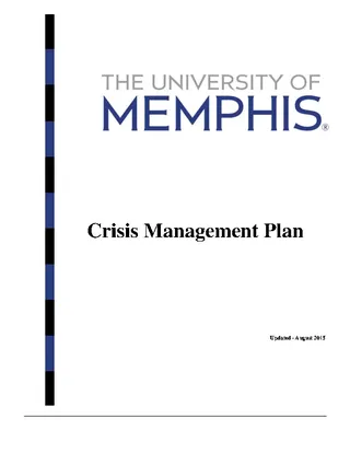 Crisis Management Plan Template