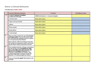 Customer Information In Word Template