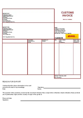 Customer Invoice Template