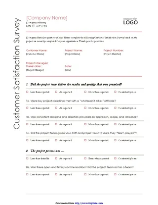 Forms Customer Satisfaction Survey Template