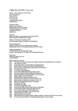 Cv Template For Architecture