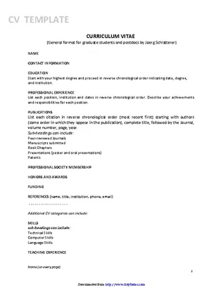 Cv Template