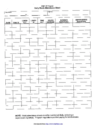 Forms Daily Attendance Sheet