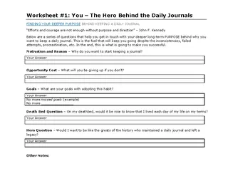 Daily Journal Template Microsoft Word