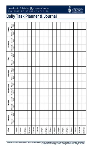 Daily Task Planner And Journal