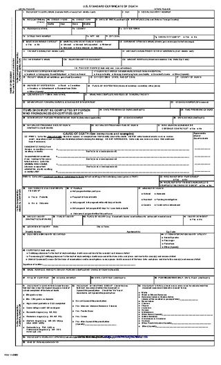 Forms Death Certificate Form