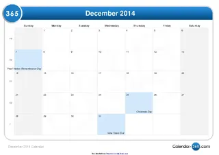 Forms December 2014 Calendar 1