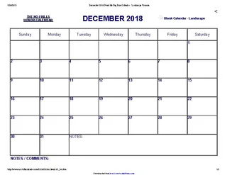 Forms December 2018 Calendar 3