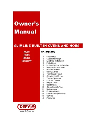 Defy Users Manual Sample