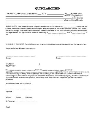 Forms Delaware Quitclaim Deed Form 1