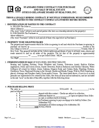 Delaware Standard Form Contract For Purchase And Sale Of Real Estate