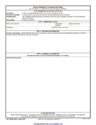 Developmental Counselling Form