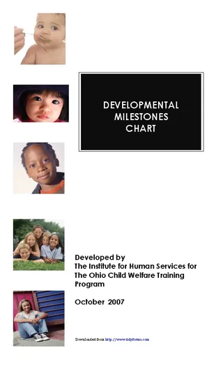 Developmental Milestones Chart