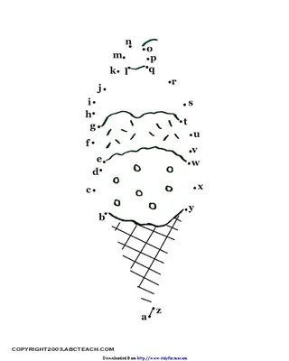 Forms Dot To Dot Ice Cream Cone A Z