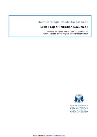 Draft Project Initiation Document