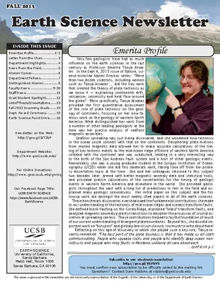 Earth Science Newsletter