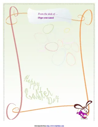 Forms Easter Bunny Letter Template 1