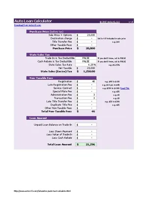 Forms Editable Auto Loan Payoff Calculator Schedule Template