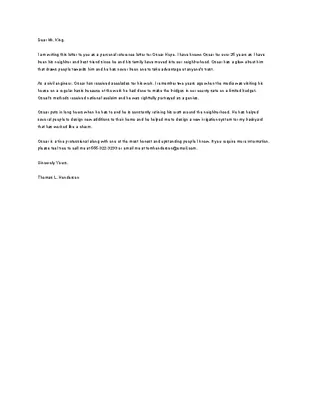 Editable Recommendation Letter For A Friend Download