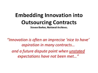 Embedding Innovation Into Outsourcing Contracts