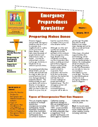 Forms Emergency Preparedness Newsletter