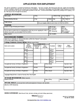 Employee Application Form 3