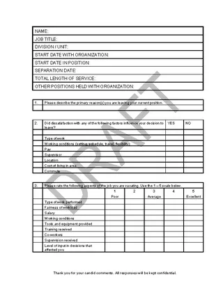 Forms Employee Exit Interview Template