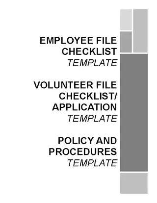 Forms Employee File Checklist Template