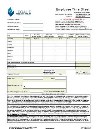 Employee Overtime Sheet Template Download In Pdf