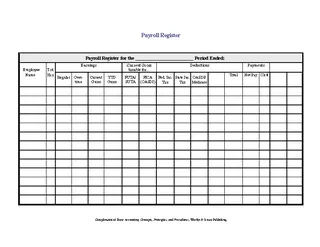 Forms Employee Payroll Register Template
