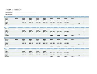 Employee Shift Rotation Schedule Template Free Excel Format