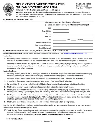 Forms Employment Certification Form