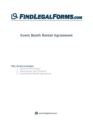 Forms Event Blank Booth Rental Agreement