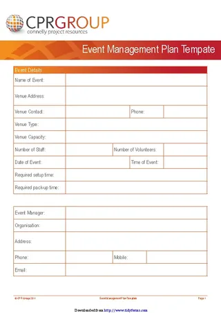 Forms Event Planning Template 3