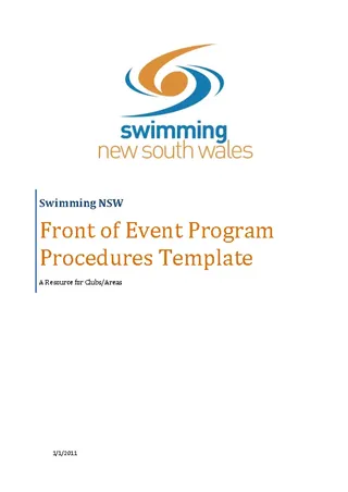 Forms Event Program Template Word