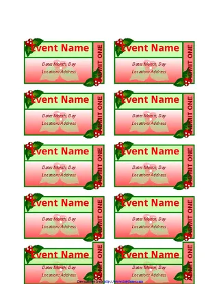 Forms Event Ticket Template 1