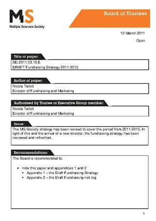 Forms Events Fundraising Strategy Template