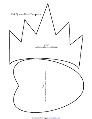 Evil Queen Mask Template