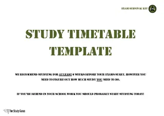 Forms Exam Survival Timetable Template