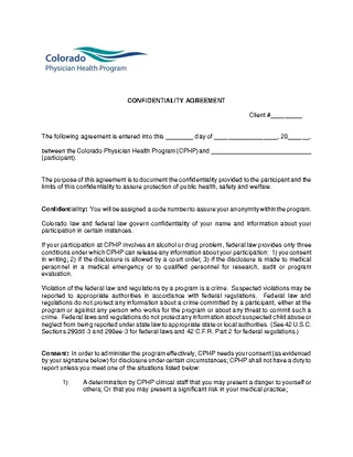 Example Client Confidentiality Agreement For Physician