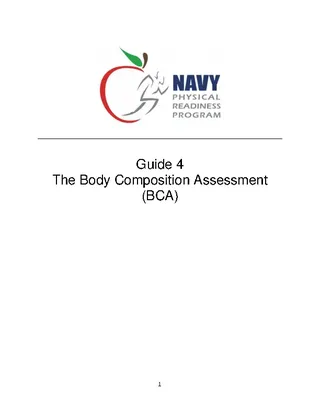 Example Navy Body Fat Measurement Chart